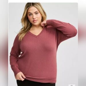 Torrid Everyday Soft V-Neck Raglan Sleeve Sweater